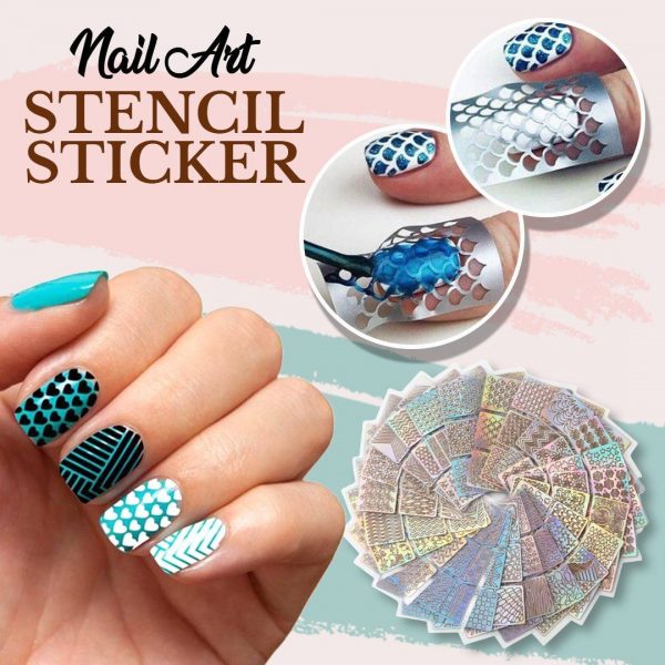 Nailart – Στένσιλ για νύχια (144 τεμάχια)