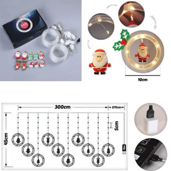 CHRISTMAS RINGS- Χριστουγεννιάτικα δαχτυλίδια LED slider